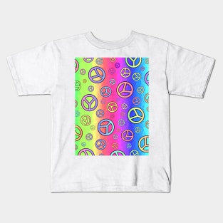 Flashy Peace Signs Kids T-Shirt